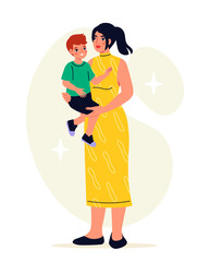 Family scene vector concept