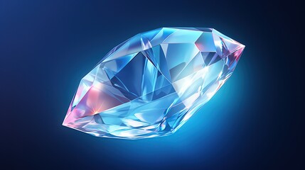 Close up of crystal blue diamond jewelry isolated background. AI generated image - obrazy, fototapety, plakaty