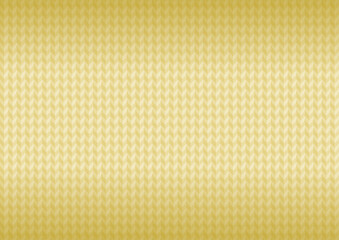 ニット模様の背景イラスト（金色グラデーション）
