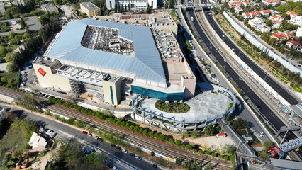 Aerial drone photo of famous Athens Mall shopping center, Attica, Greece