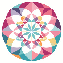 Geometric pattern with pastel colors