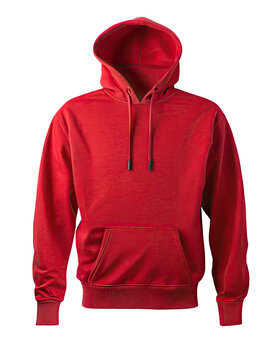blank red male hoodie sweatshirt long sleeve with clipping path, men's hoodie with hood for your design mockup for print, on a transparent background. template for winter clothes.	
