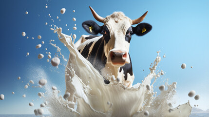 cow in milk desktop wallpaper