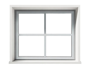 Real modern window isolated on a white background, various office frontstore frames collection for design, exterior building aluminum facade element.PNG file, clipping path .