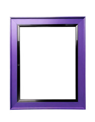 Classic violet wooden frame isolated on transparent background . PNG, cutout, or clipping path.	
