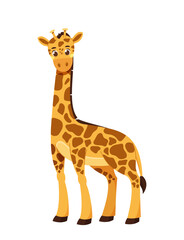 Cute giraffe character vector