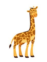 Fototapeta premium Cute giraffe character vector