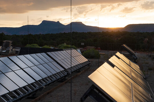 Solar Panels with a view of Bears Ears to the east