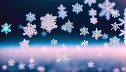 snowflakes on a colored background suitable as a Christmas background