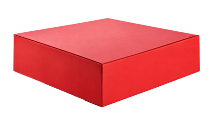 red gift box isolated on a transparent background. PNG, cutout, or clipping path.	
