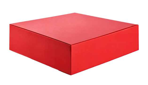 red gift box isolated on a transparent background. PNG, cutout, or clipping path.	
