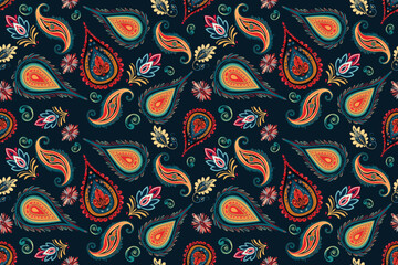 Abstract ethnic pattern flower design. Aztec fabric boho mandalas textile wallpaper. Tribal native motif African American sari elegant embroidery vector background 