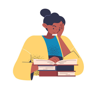 Person with book vector concept