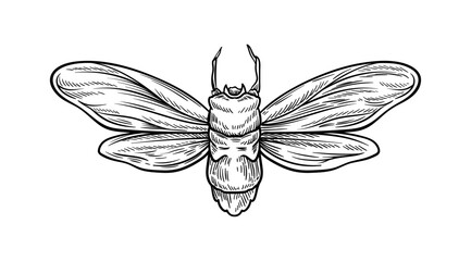 Hand drawn insect vector concept