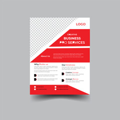 A Corporate Flyer design red colar minimalist vector design.
