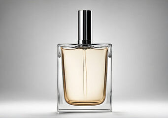 Modern minimalist perfume bottle design, isolated. Generative Ai