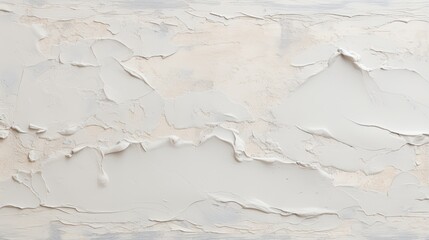 Obraz premium Missing patches of plaster and paint on the wall, exposing a cement brown layer, the rest is cracked and peeling off. Old cracked painted wall of a house with peeling paint. Illustration for design.