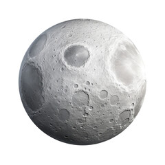 realistic full moon, isolated on a transparent background. PNG, cutout, or clipping path.	
