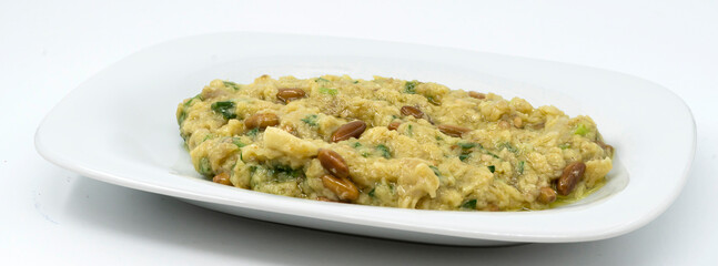 roasted eggplant appetizer with pistachios