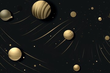 Espace abstrait simpliste, univers, arri&egrave;re-plan pour enfants &agrave; motif harmonieux de galaxie. Id&eacute;al pour le papier peint des chambres d'enfants. IA g&eacute;n&eacute;rative, IA