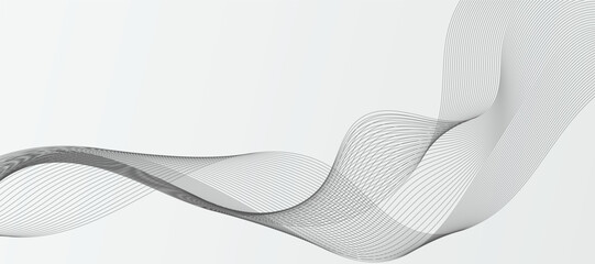 Modern vector background with black wavy lines.
