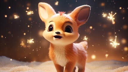 Starry Christmas: An Adorable Tiny Reindeer