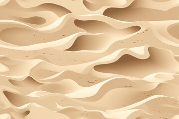 Fototapeta na wymiar Désert abstrait simpliste, dune, fond de sable sans couture pour enfants. Idéal pour le papier peint des chambres d'enfants. IA générative, IA
