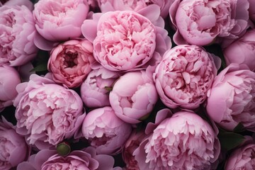 pink peonies close up background