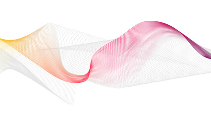 Abstract transparent yellow purple and white wave background. Smoke effect design element wallpaper. Modern design. Vector illustration.