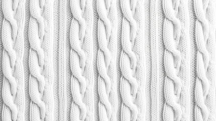 Surface en tricot blanc avec torsades