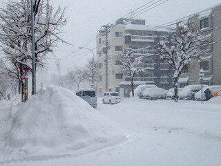 雪道（北海道札幌市豊平区）