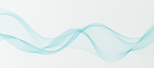 Modern vector background with blue wavy lines.
