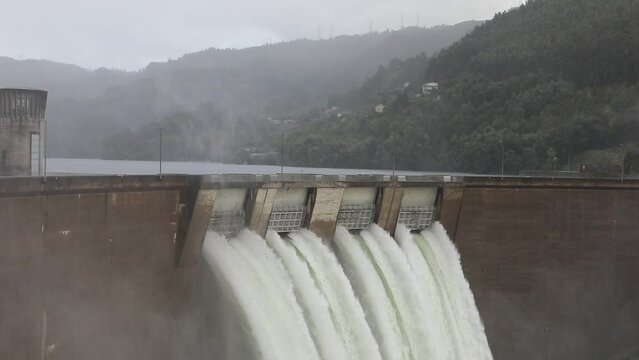 Canicada dam water discharge due to excessive rain in recent days - 02 November 2023. Left bank downstream