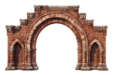 ancient stone wall, brick arch isolated, and gateway or entryway are presented on a transparent background. The preferred file format is PNG, with options for cutout or clipping path.