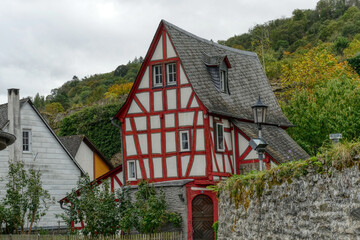 Fototapeta na wymiar Historisches Fachwerkhaus des Küsters in Oberwesel am Rhein