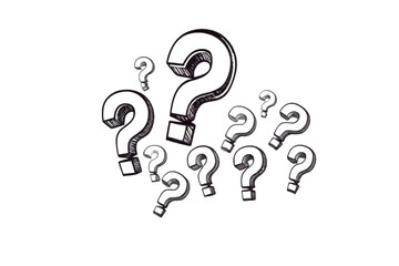 Isolated Question Mark on White Background
