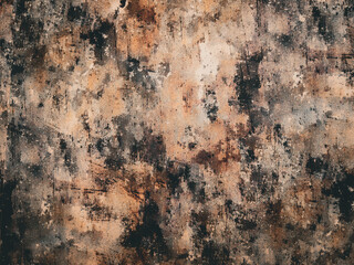 amazing colorful stained old wall material texture background pattern, close up, detail view. corroded rust effect metal vintage industrial wallpaper with orange, grey, brown mixed colors, real photo