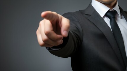 Businessman's Directive: Pointing Straight at You. Generative ai