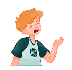 Sick boy vector concept