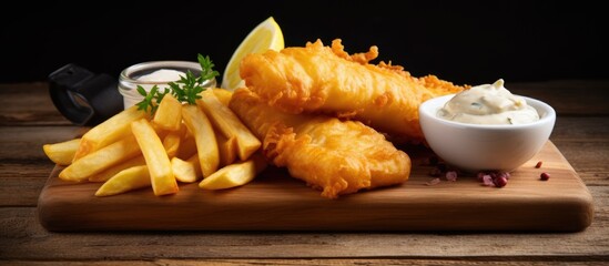 The popular British dish consisting of deep fried fish and potato slices is known as Fish and Chips