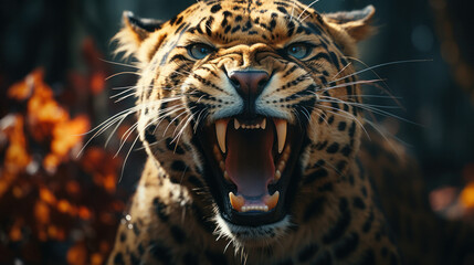 Obraz premium Close-up portrait of leopard