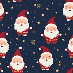 "Jolly Old Saint Nick: A Cute Santa Claus Pattern for the Holidays" Generativ AI.