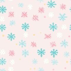 "Chic Winter Vibes: Minimal Style Snowflake Pattern" Generativ AI.