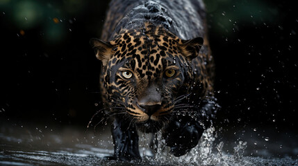 Obraz premium Close-up portrait of leopard