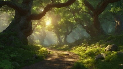 morning in the woods elven woods