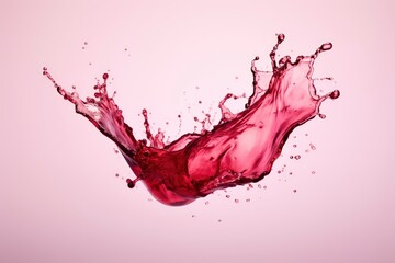 Red Liquid Splashing in the Air Created With Generative AI Technology