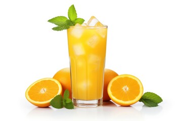 Fototapeta premium A Refreshing Glass of Citrus Delight Created With Generative AI Technology