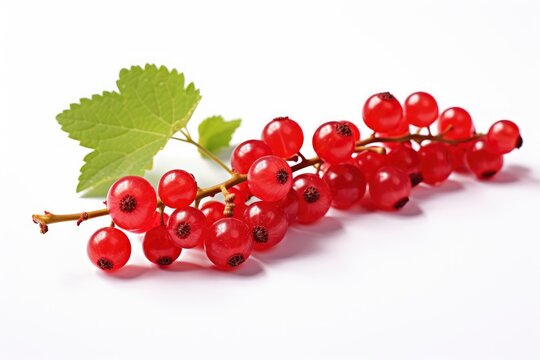 A Vibrant Collection of Scarlet Berries Adorning a Lush Emerald Leaf Created With Generative AI Technology