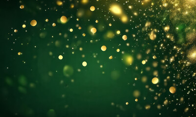 goldene Partikel vor farbigem Hintergrund, generated image 