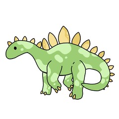 green dinosaur cartoon children doodle